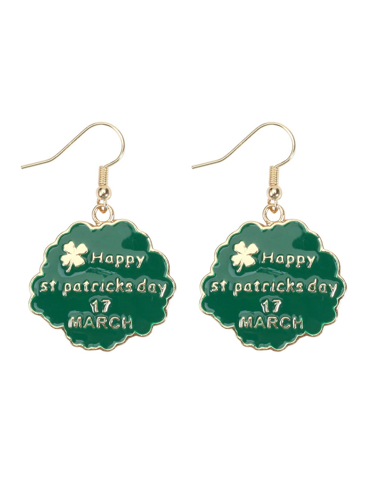 St Patrick's Day Clover Beer Earrings