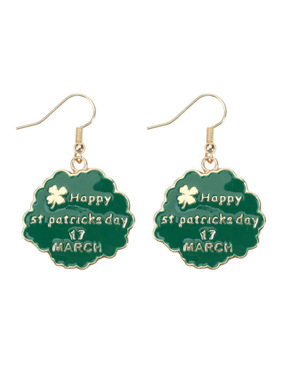 St Patrick's Day Clover Beer Earrings