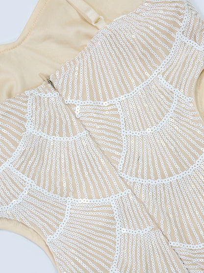 Beaded Mermaid Hollow Out Maxi Dress