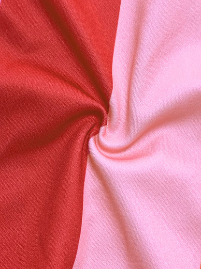 Striped Polo Crop Top Shorts Set