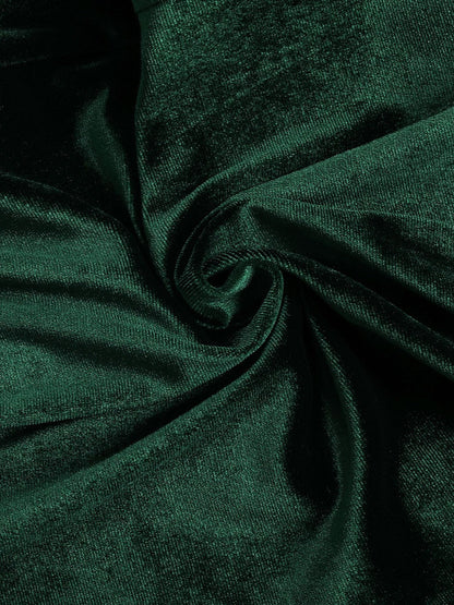 Off Shoulder Velvet Split Maxi Dress