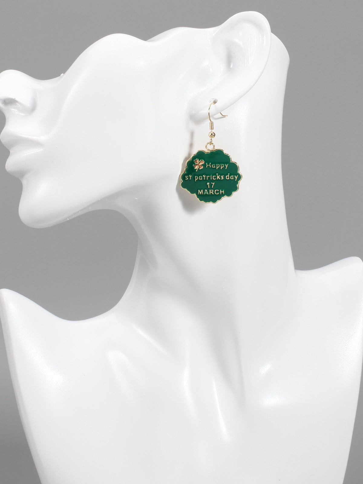 St Patrick's Day Clover Beer Earrings