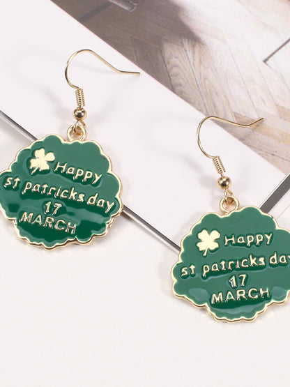 St Patrick's Day Clover Beer Earrings