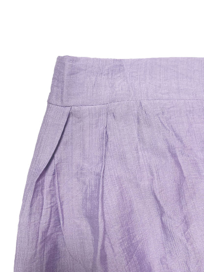 Solid Color Top Wide-Leg Pants Set