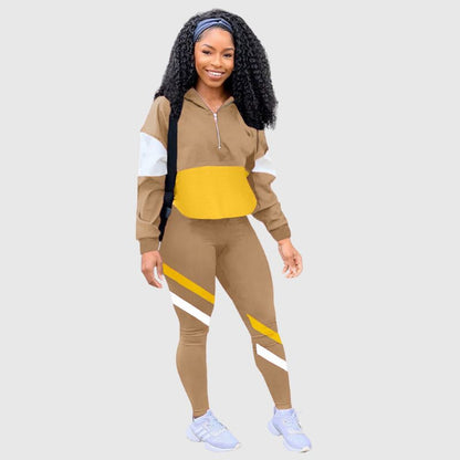 Conjunto casual de contraste de color