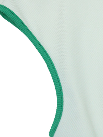 Sleeveless Zip-Up Crop Top Pleated Skirt Set