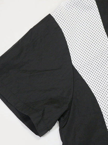 Sporty Patchwork Top Shorts Set