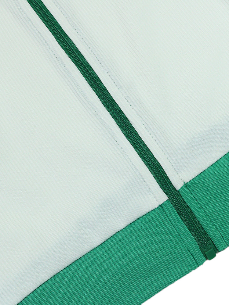 Sleeveless Zip-Up Crop Top Pleated Skirt Set