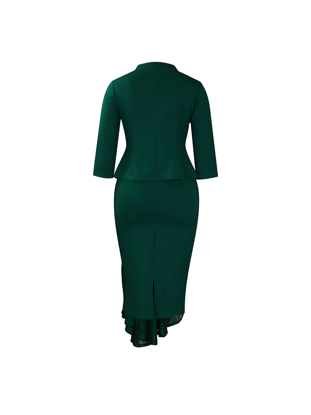 Elegant Lace Top Pencil Skirt Set