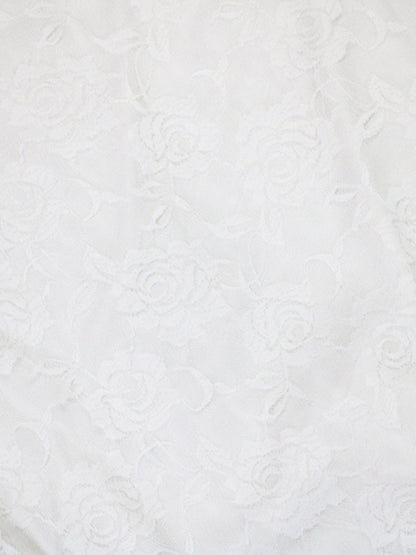 Off Shoulder Lace Asymmetric Ruffle Dress