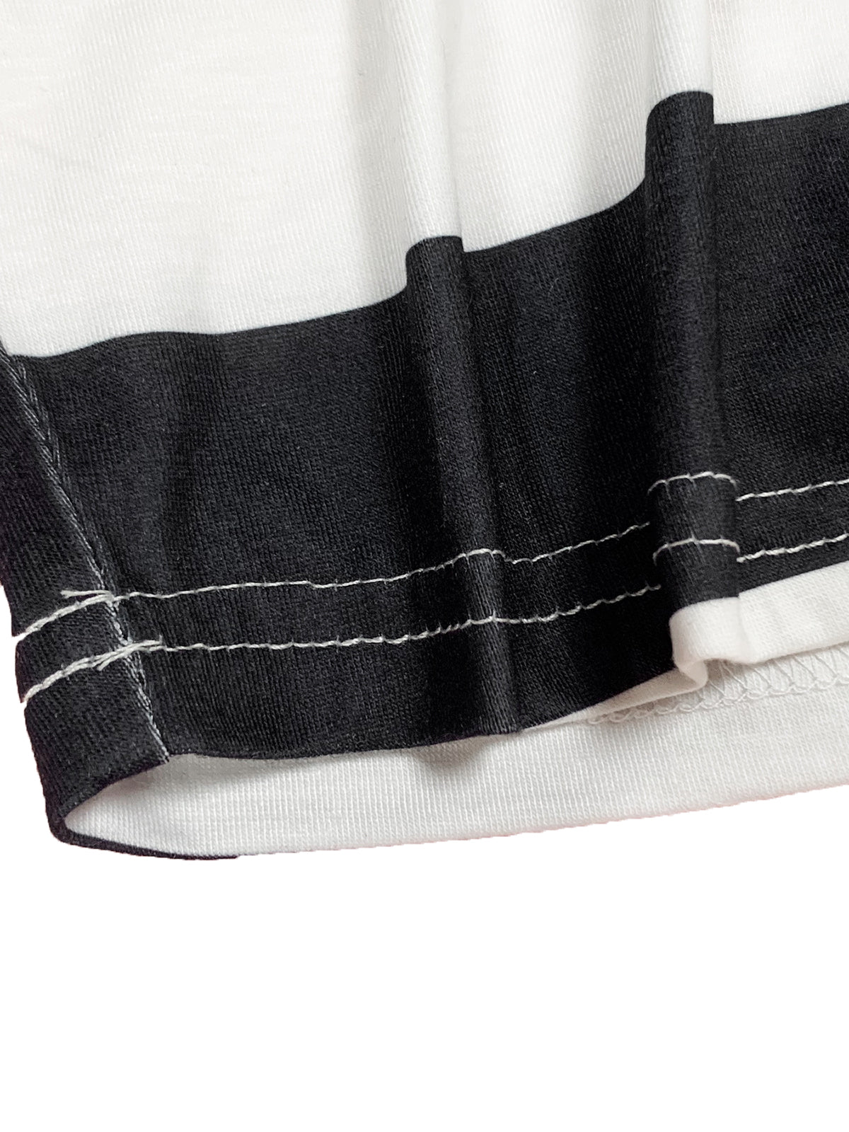 Striped Contrast Crop Top Skirt Set