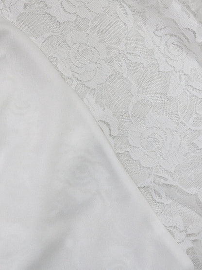 Off Shoulder Lace Asymmetric Ruffle Dress