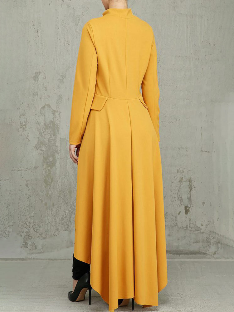 High Low Irregular Zipper Front Tunic Top