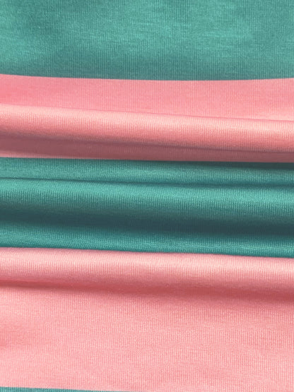 Striped Contrast Crop Top Skirt Set