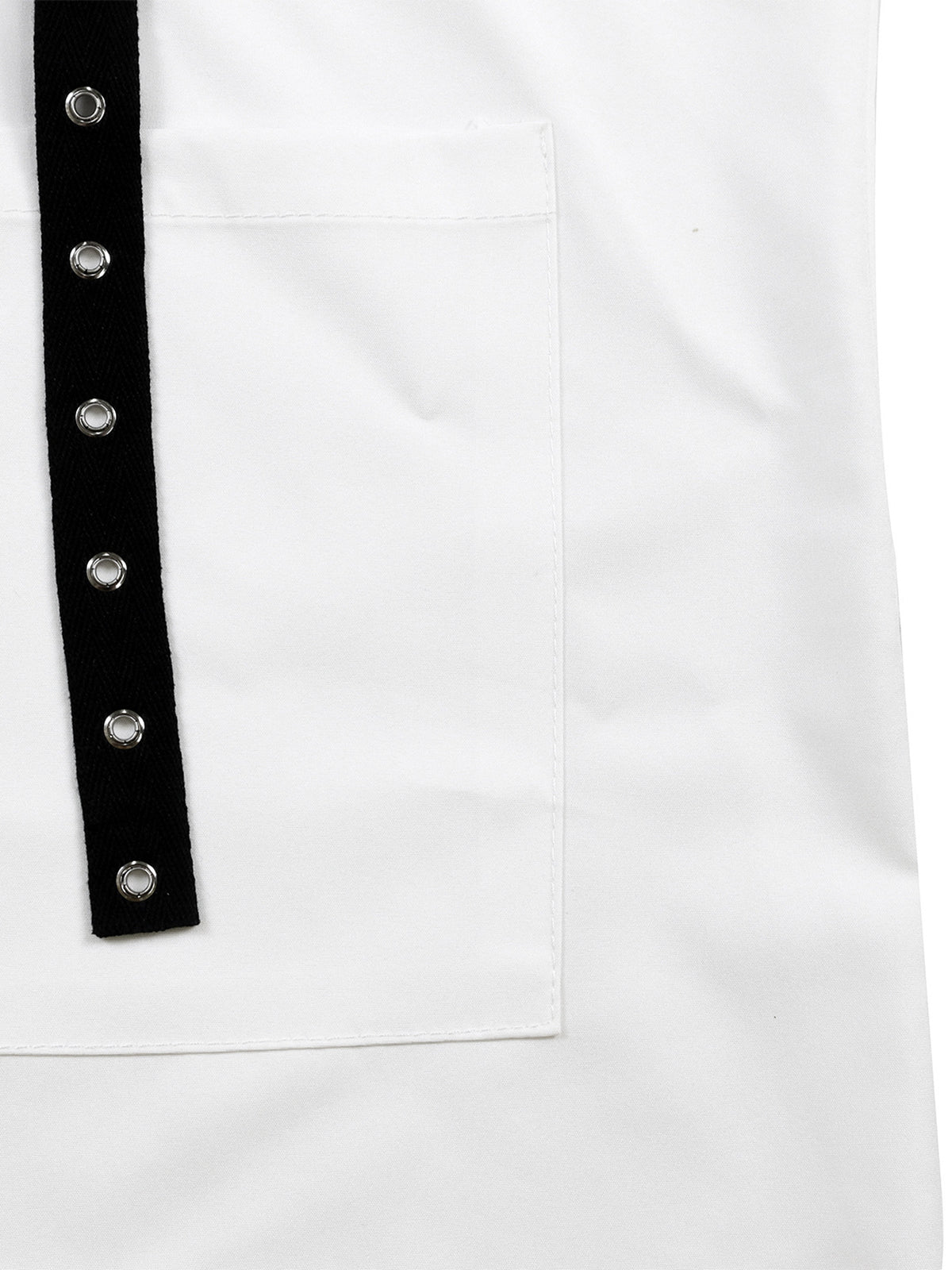 Studded Trim Oversized Shirt Midi Dress