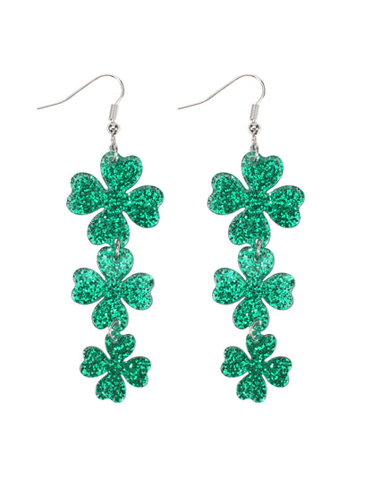 St Patrick's Day Clover Beer Earrings