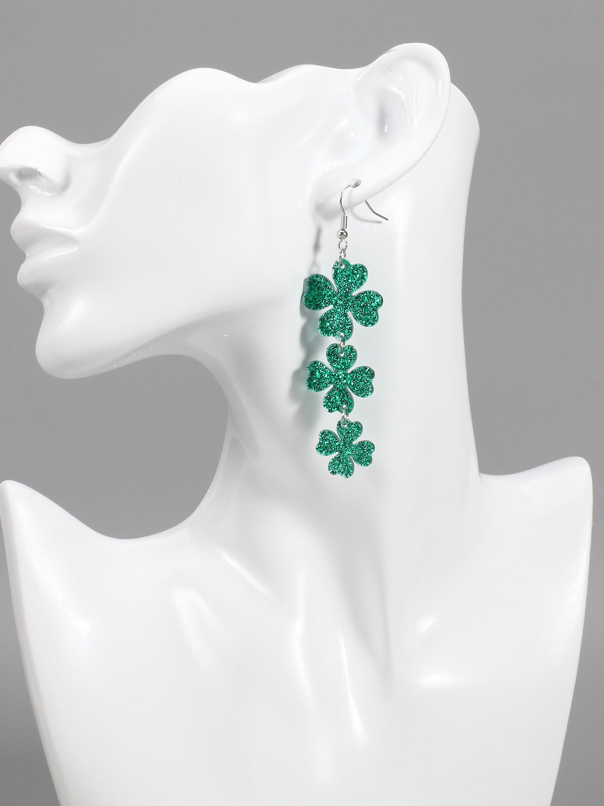 St Patrick's Day Clover Beer Earrings