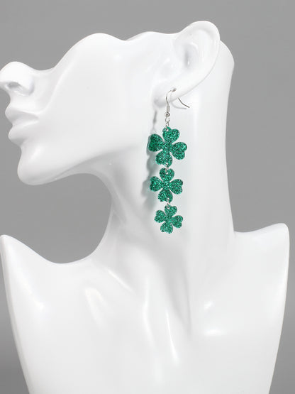 St Patrick's Day Clover Beer Earrings