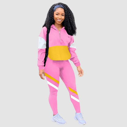 Conjunto casual de contraste de color