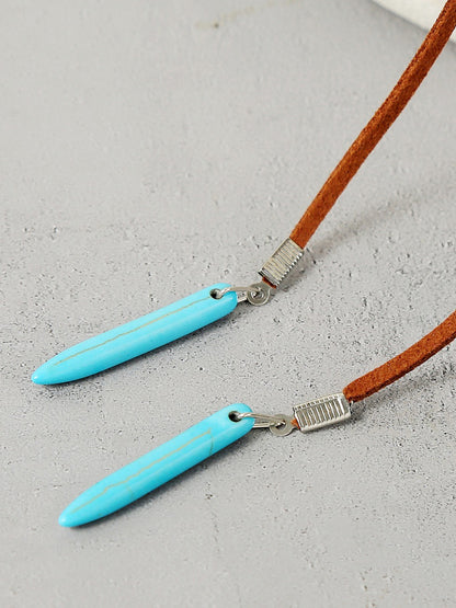 Bohemian Turquoise Earring Bracelet Necklace Sets