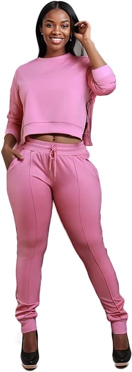 Two Piece Long Sleeve Pullover Long Pants