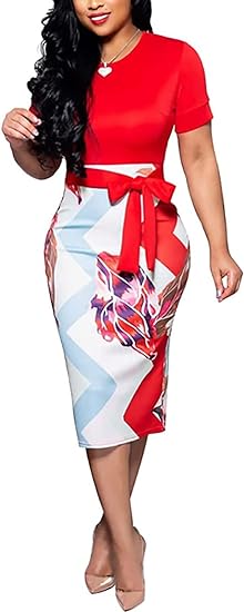 Floral Prints Pencil Bodycon Dress