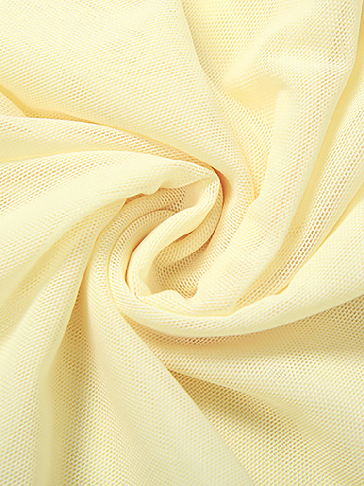 Strapless Mesh Mini Dress with Scarf Gloves