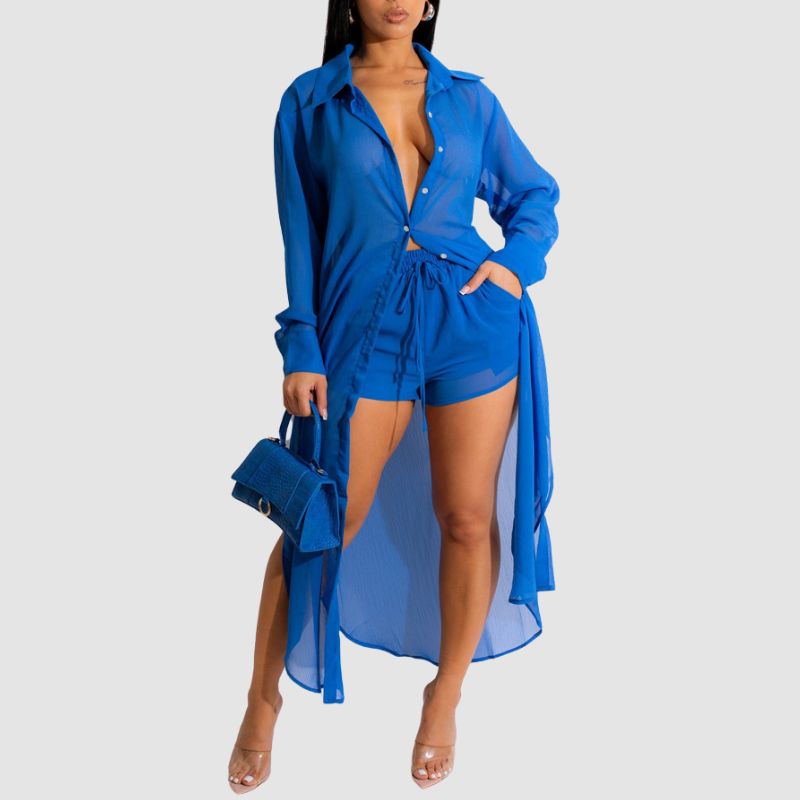 Long Shirts Shorts Set