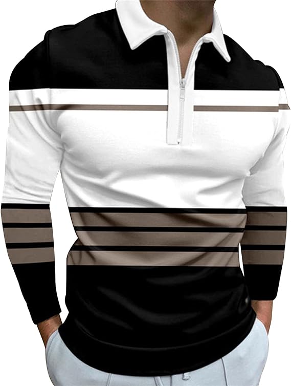 Mens Cotton Long Sleeve Polo Shirts