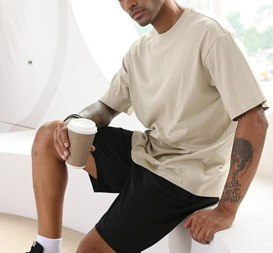 Mens Solid Color Short Sleeve Top