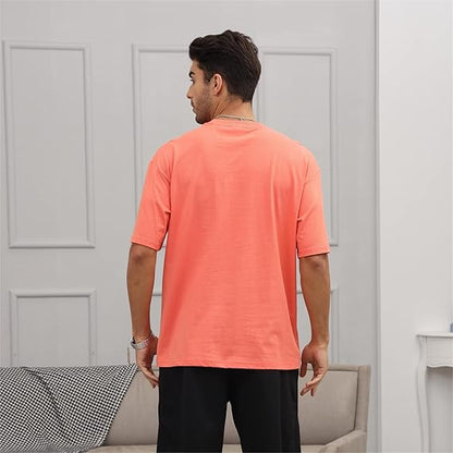 Mens Solid Color Short Sleeve Top