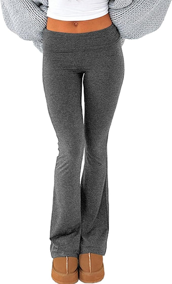 Pantalones de yoga con cintura doblada