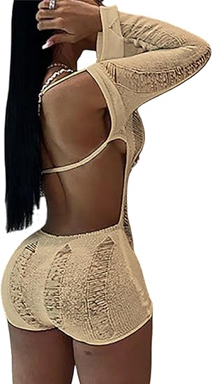 Hollow Out Backless Off Shoulder Bodycon Short Jumpsuit
