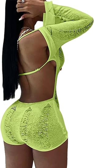 Hollow Out Backless Off Shoulder Bodycon Short Jumpsuit