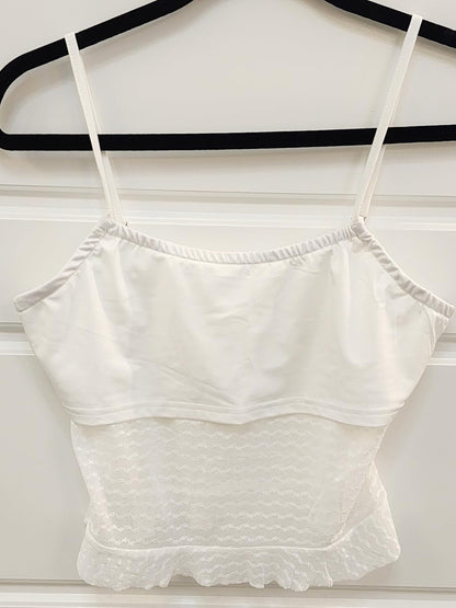 Two Piece Mesh Lace Tube Top Pants Sets