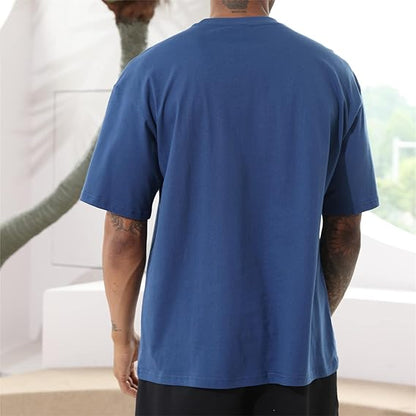 Mens Solid Color Short Sleeve Top