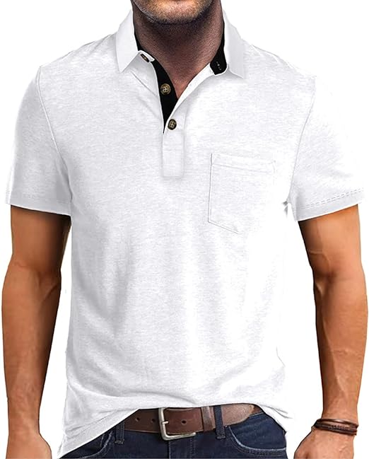 Mens Short Sleeve with Pocket Polo