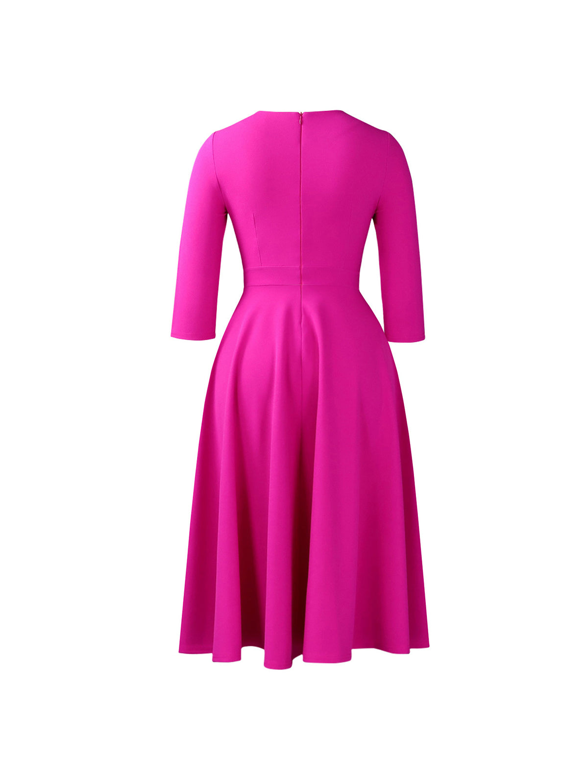 Plus Size Square Neck Pleated Dress