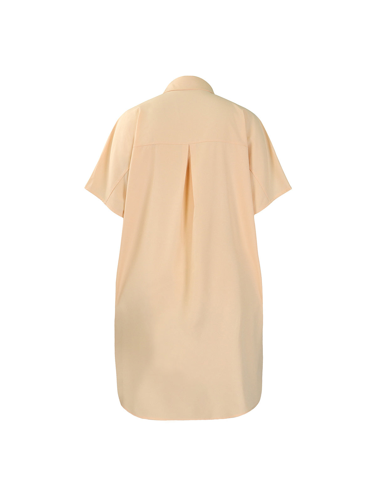 Studded Trim Oversized Shirt Midi Dress