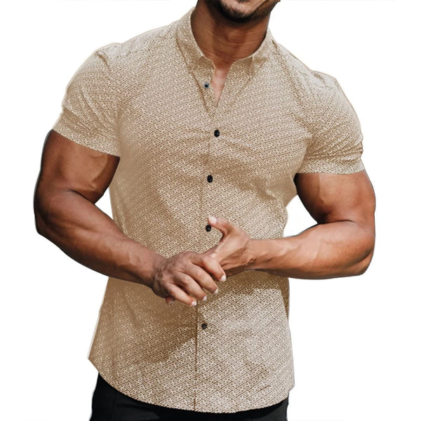 Camisa de manga corta estampada para hombre