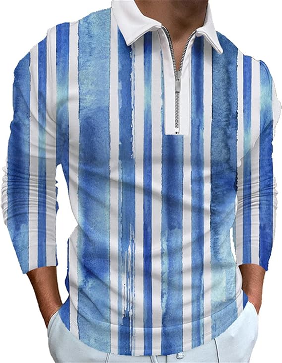 Mens Cotton Long Sleeve Polo Shirts