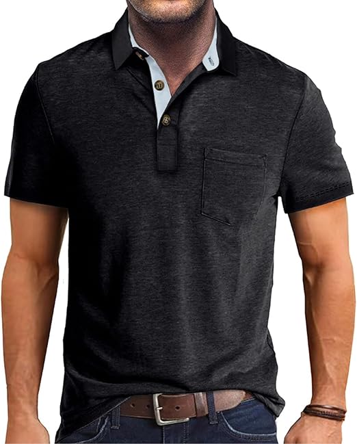 Mens Short Sleeve with Pocket Polo