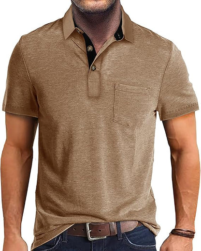 Mens Short Sleeve with Pocket Polo