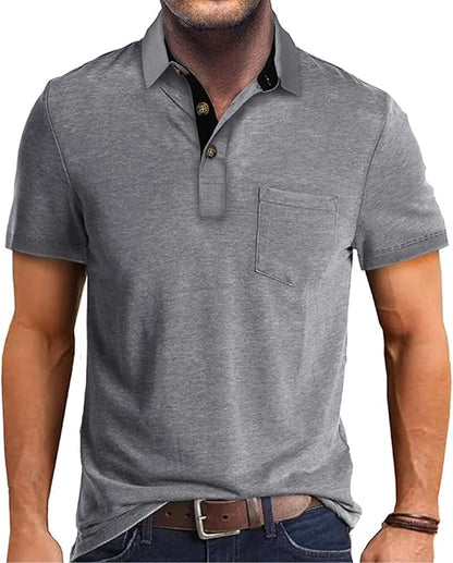 Mens Short Sleeve with Pocket Polo
