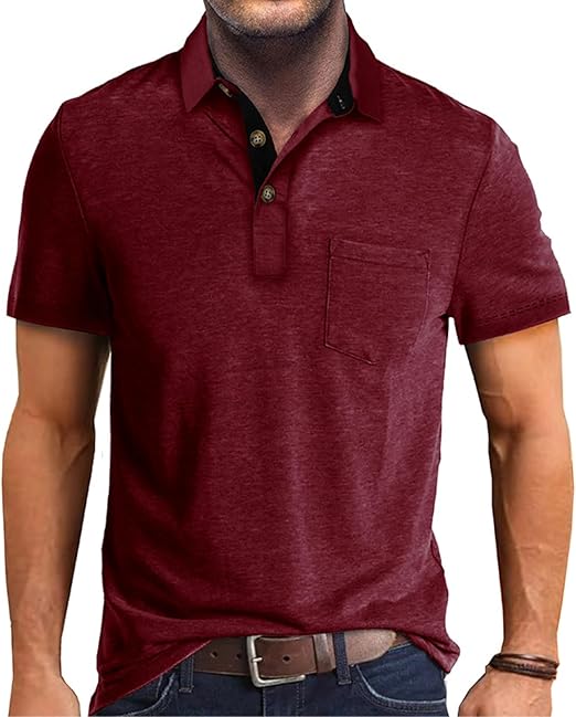 Mens Short Sleeve with Pocket Polo