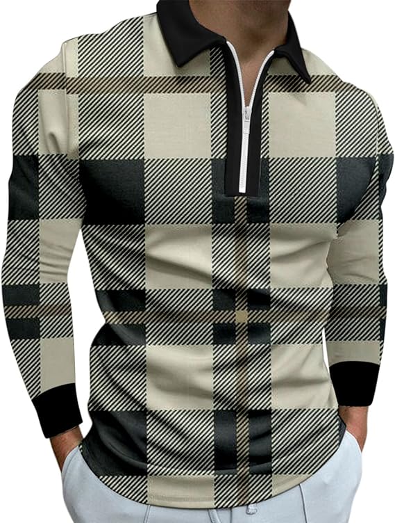 Mens Cotton Long Sleeve Polo Shirts