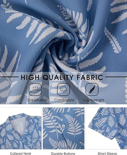 Mens Short Sleeve Button Down Beach Shirts