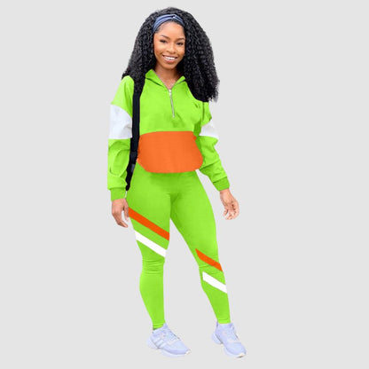 Conjunto casual de contraste de color