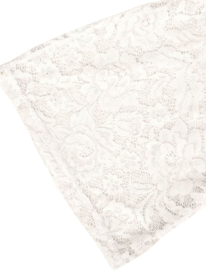 Lace Ruffle Trim Flared Pants