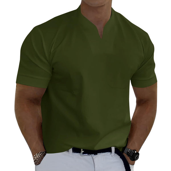 Mens Short Sleeve V Neck Shirts